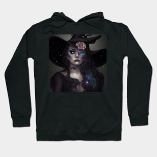 Women Wicca Art Witchy Artwork Beautiful Witch Girl 2 Hoodie